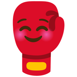 Boxing glove and Smiling face