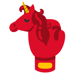 boxing glove and unicorn