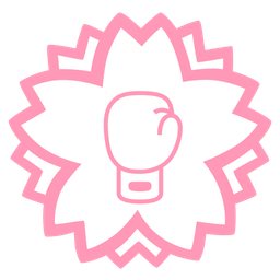 boxing glove and white flower