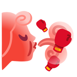 boxing glove and wind face