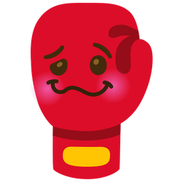 boxing glove and woozy face