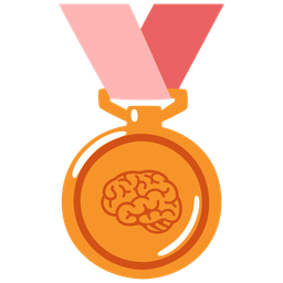 brain and 3rd place medal