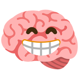 Brain and Beaming face with smiling eyes