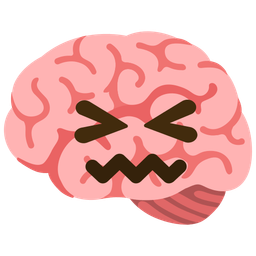 brain and confounded face