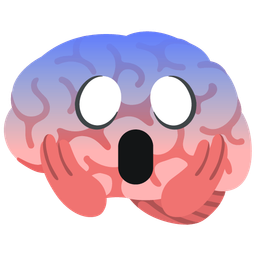 brain and face screaming in fear