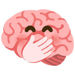 brain and face with hand over mouth