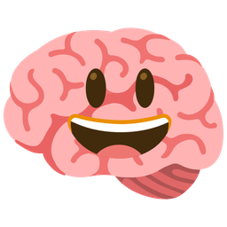Brain and Grinning face with big eyes