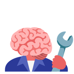 brain and hammer and wrench