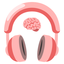 brain and headphone