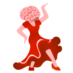 brain and high-heeled shoe