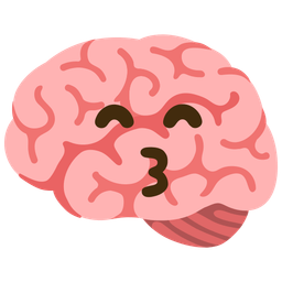 Brain and Kissing face with smiling eyes