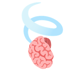 brain and leaf fluttering in wind