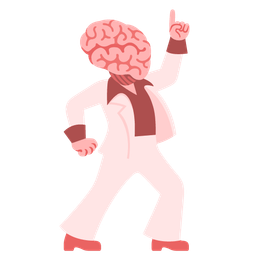 brain and mirror ball