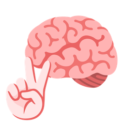 brain and peace symbol