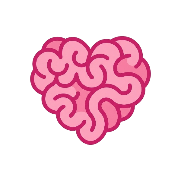 Brain and Pink heart