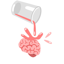 brain and pouring liquid