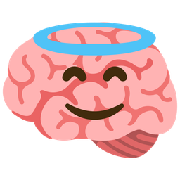 Brain and Smiling face with halo