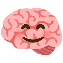 Brain and Smiling face with smiling eyes