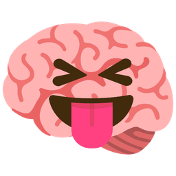 Brain and Squinting face with tongue