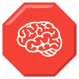 brain and stop sign
