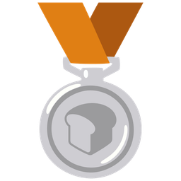 bread and 2nd place medal