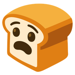 bread and anguished face