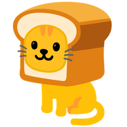 bread and cat face
