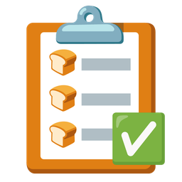 bread and check mark button