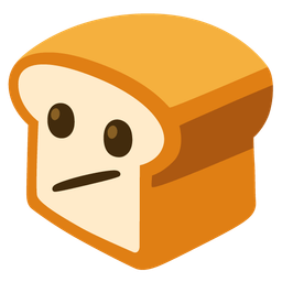 bread and face with diagonal mouth