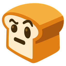 bread and face with raised eyebrow