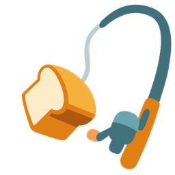 bread and fishing pole