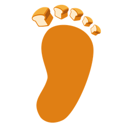 bread and footprints