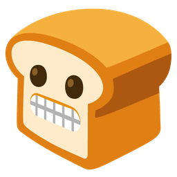 bread and grimacing face