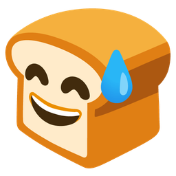 Bread and Grinning face with sweat