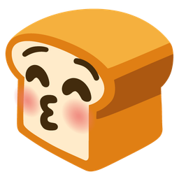 Bread and Kissing face with closed eyes