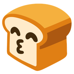 Bread and Kissing face with smiling eyes