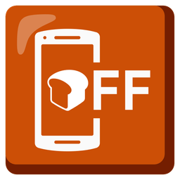 bread and mobile phone off