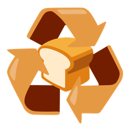 bread and recycling symbol