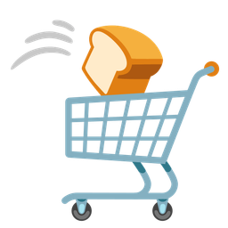 bread and shopping cart