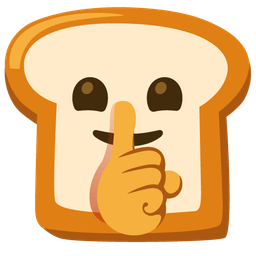 bread and shushing face