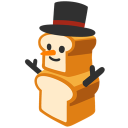 bread and snowman without snow