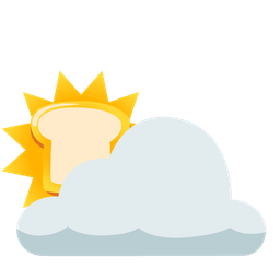 bread and sun behind cloud