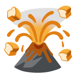 bread and volcano