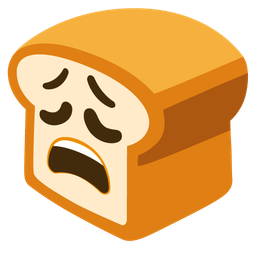 bread and weary face