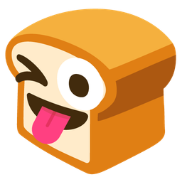 Bread and Winking face with tongue