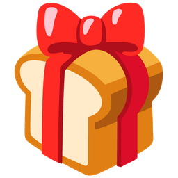 bread and wrapped gift