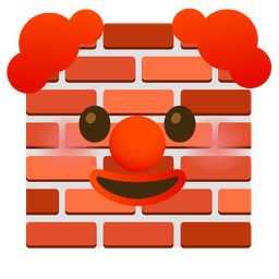 Brick and Clown face