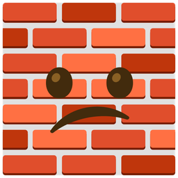 Brick and Confused face