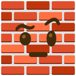 Brick and Face with raised eyebrow