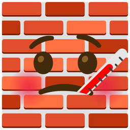 Brick and Face with thermometer
